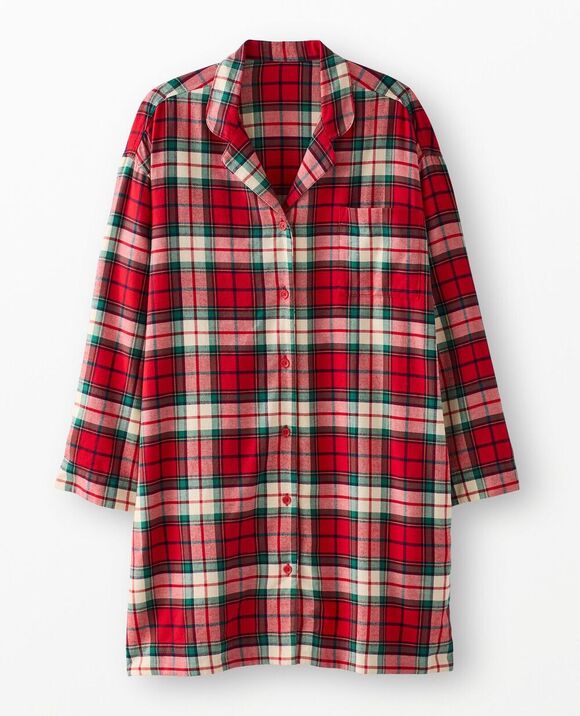 Hanna Andersson Other - Hanna Andersson Holiday Flannel Red Plaid Nightgown Women's Small Pajamas